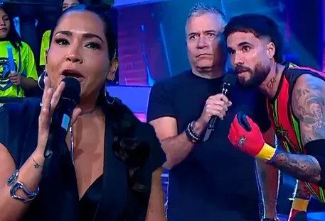 Katia 'chancó' a Gino | Composición: Katherine Lozano | Fuente: AméricaTv