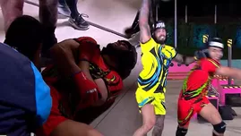 Leandro Cabello terminó en el piso tras fuerte choque contra Jota Benz