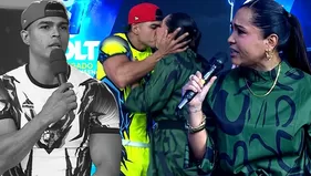 Leandro sorprendió a Katia Palma con beso y ella lo rechazó