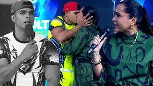 Leandro sorprendió a Katia Palma con beso y ella lo rechazó