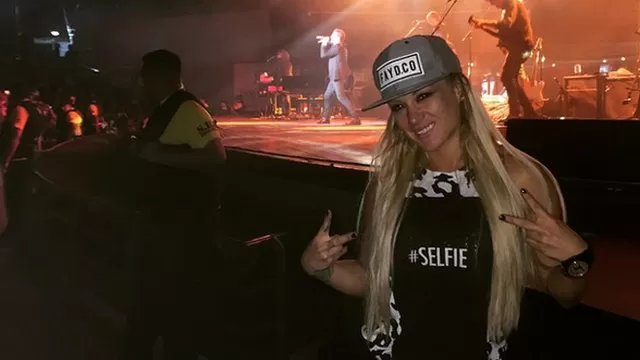 	Leslie Shaw disfrut&oacute; del concierto de David Bisbal en primera fila.