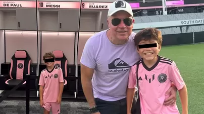 Mathías Brivio se lució con su hijo en los camerinos de Lionel Messi | Fuente: Instagram mathiasbrivio