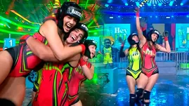 Maricielo dejando en shock a Roucha | Composición: Katherine Lozano | Fuente: EEG Desafío 14