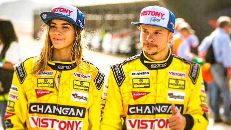 ¿Korina Rivadeneira acompañará al piloto en su última carrera?