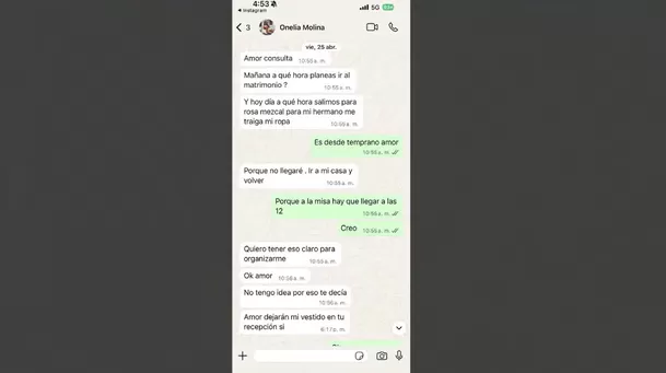 Chat de Onelia y Mario | Foto: Good Time