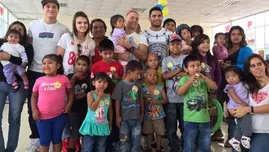 	<p>Math&iacute;as Brivio y guerreros llevaron alegr&iacute;a a ni&ntilde;os de albergue.</p>