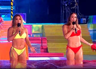 Melissa y Karen en show | Composición: Katherine Lozano