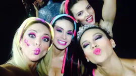 	<p>Sheyla, Sully, Angie y Cachaza como payasitas.</p>