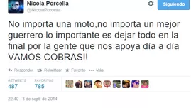 Mira el emotivo mensaje de Nicola Porcella para alentar a Las Cobras 