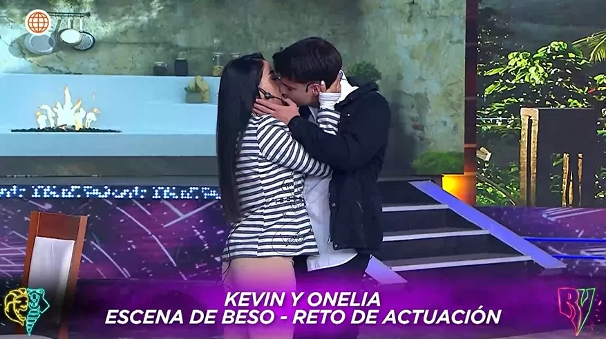 Onelia y Kevin se dieron apasionado beso en reto de EEG.