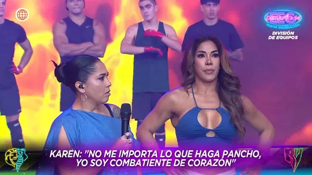 Karen escuchando explicación de Pancho | Fuente: América Televisión