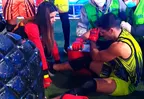 Patricio Parodi se lesionó en plena competencia y Luciana Fuster corrió en su auxilio