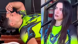 Patricio Parodi y Rosángela Espinoza fueron captados así en detrás de cámaras EEG. | Fuente: Instagram