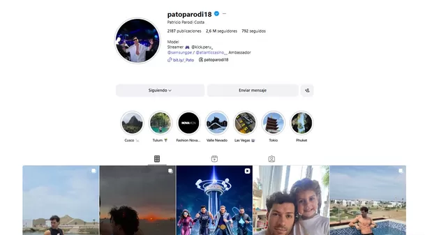 Instagram de Patricio Parodi.