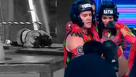 Raysa Ortiz lloró desconsoladamente tras sufrir fuerte caída. | Fuente: América Televisión