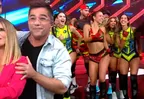 Renzo Schuller y los 'Combatientes' enseñaron a bailar "Combate es bacán" a Johanna San Miguel 