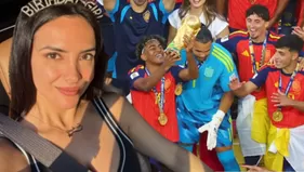 Rosángela celebró triunfo de España con mensaje sobre su sobrino