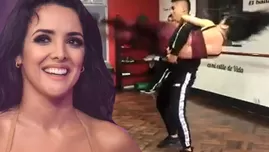 	<p>Rosángela Espinoza sorprendió a fans con peligrosa acrobacia de bachata.</p>