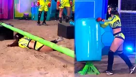 Rosángela Espinoza sufrió tropezón en pleno circuito extremo