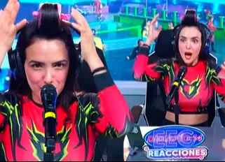 Rosángela Espinoza tuvo bochornoso incidente durante EEG El React. | Fuente: YouTube