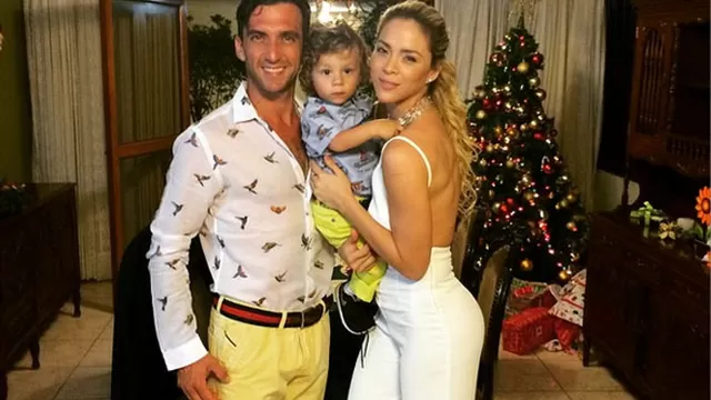 	Sheyla Rojas y Antonio Pav&oacute;n celebraron juntos la Navidad.