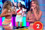 Yahaira Plasencia sufrió incidente con su vestido cuando cantaba "Perú campeón"