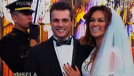 Angie Arizaga y Nicola Porcella adelantaron su matrimonio en Gisela 