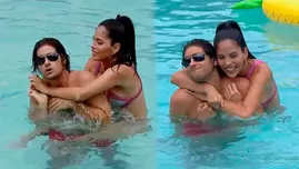 Sebastián se incomodó con Ivonne durante sesión de fotos en la piscina