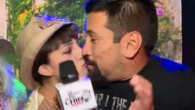 Aldo Miyashiro: Gia Rosalino le robó tierno beso durante entrevista