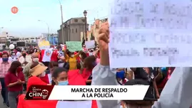 Así marcharon los manifestantes en apoyo a policías involucrados en las protestas