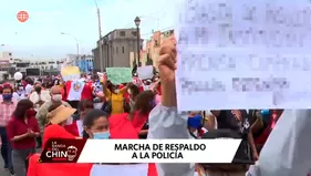 Así marcharon los manifestantes en apoyo a policías involucrados en las protestas