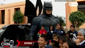 La banda del chino: Batman alegró a niños del puericultorio Pérez Aranibar