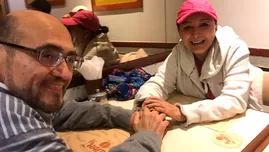 	<p>La Chilindrina y Édgar Vivar: Así fue su emotivo reencuentro en Perú</p>