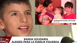 	<p>Familia Figueroa recibi&oacute; ayuda gracias a la solidaridad del p&uacute;blico</p>