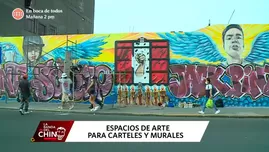 Inti Sotelo y Bryan Pintado: pintan mural en honor a jóvenes que fallecieron durante la marcha