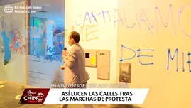 Vacancia presidencial: así lucen las calles del Centro de Lima tras la marcha