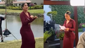 Melissa Paredes compartió detrás de cámara de Nataly en LOC