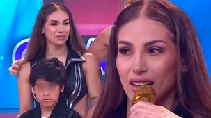 Allison Pastor lloró en vivo al dedicarle mensaje a su hijo Lucas. | Composición: Karina Guimaray