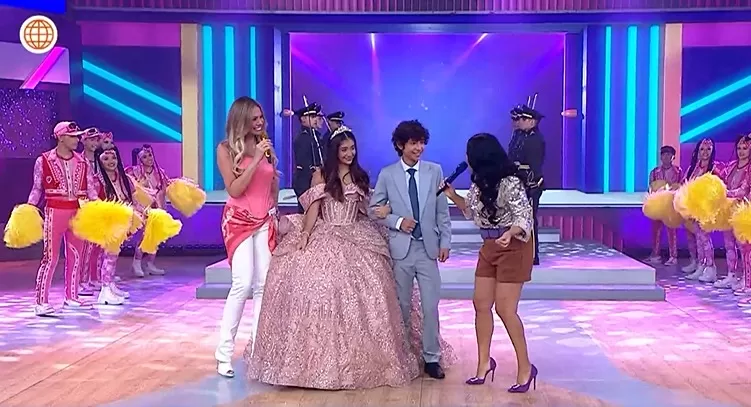 Angelita de AFHS sorprendió como quinceañera en MQM con Oto.