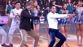 Carlos Baute se unió a trend y bailó "La máquina" con el "presidente".