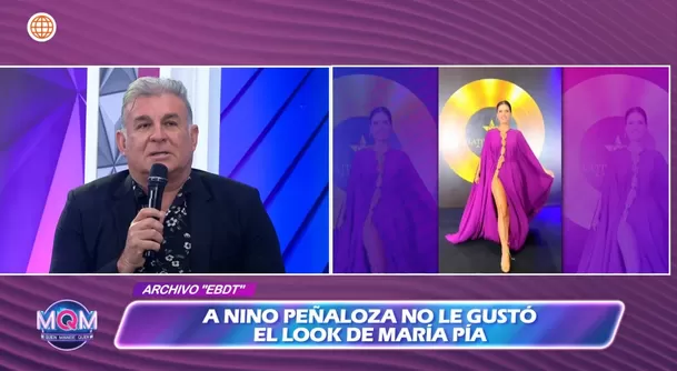 A Nino Peñaloza no le gustó el look de María Pía Copello. (Foto: EBDT)