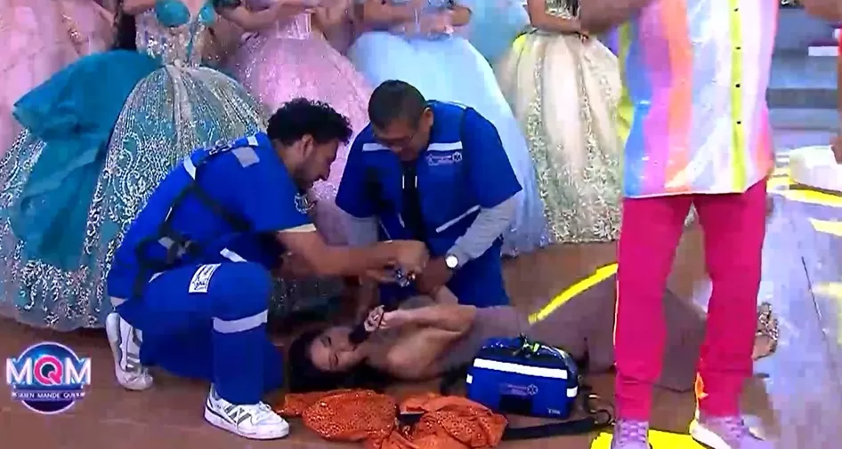 María Pía Copello se "desmayó" en vivo.