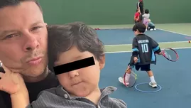 Mario Hart presumió orgulloso a su hijo Marito jugando tenis. | Fuente: Instagram