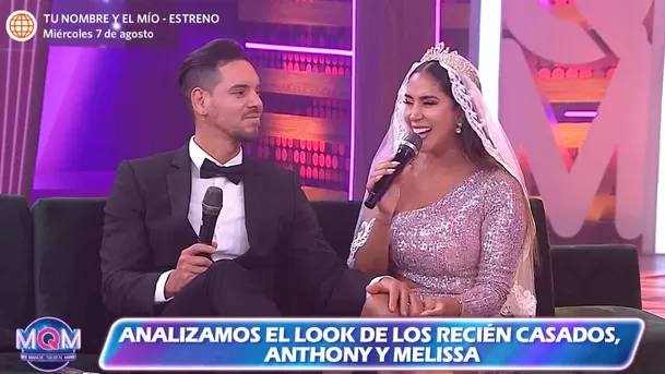 La reacción de Melissa Paredes por críticas a su vestido de novia. (Foto: América Televisión)