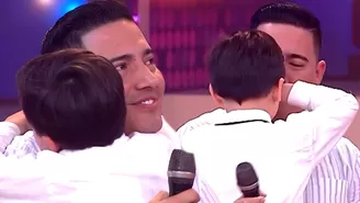 Pedro Loli y su hijo Alessio lloraron en vivo previo al Día del Padre