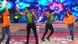 Rebeca Escribens y Raúl Carpena bailaron marinera en vivo.