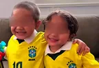 Ana Paula presumió a sus hijos con Guerrero alentando a Brasil