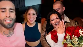 Angie Arizaga y Jota Benz se comprometieron y así reaccionó su hermana.