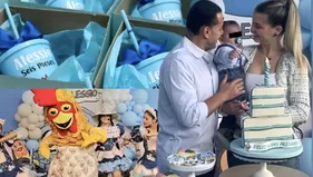 Brunella Horna y Richard Acuña celebraron con gran fiesta los 6 meses de su hijo