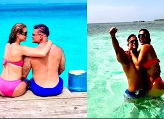 Christian celebrando que convenció a Karla | Composición: Katherine Lozano